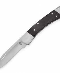 Buck Knives 110 Slim Heritage Elite Folding Knife – Genuine Leather Handle, Clip Point Blade, Lockback Pocket Knife