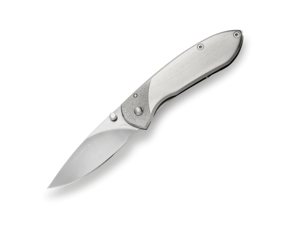 Buck Nobleman Stainless Folding Pocket Knife – Brushed Steel EDC Knife Buck Nobleman Stainless Folding Pocket Knife – Brushed Steel EDC Knife