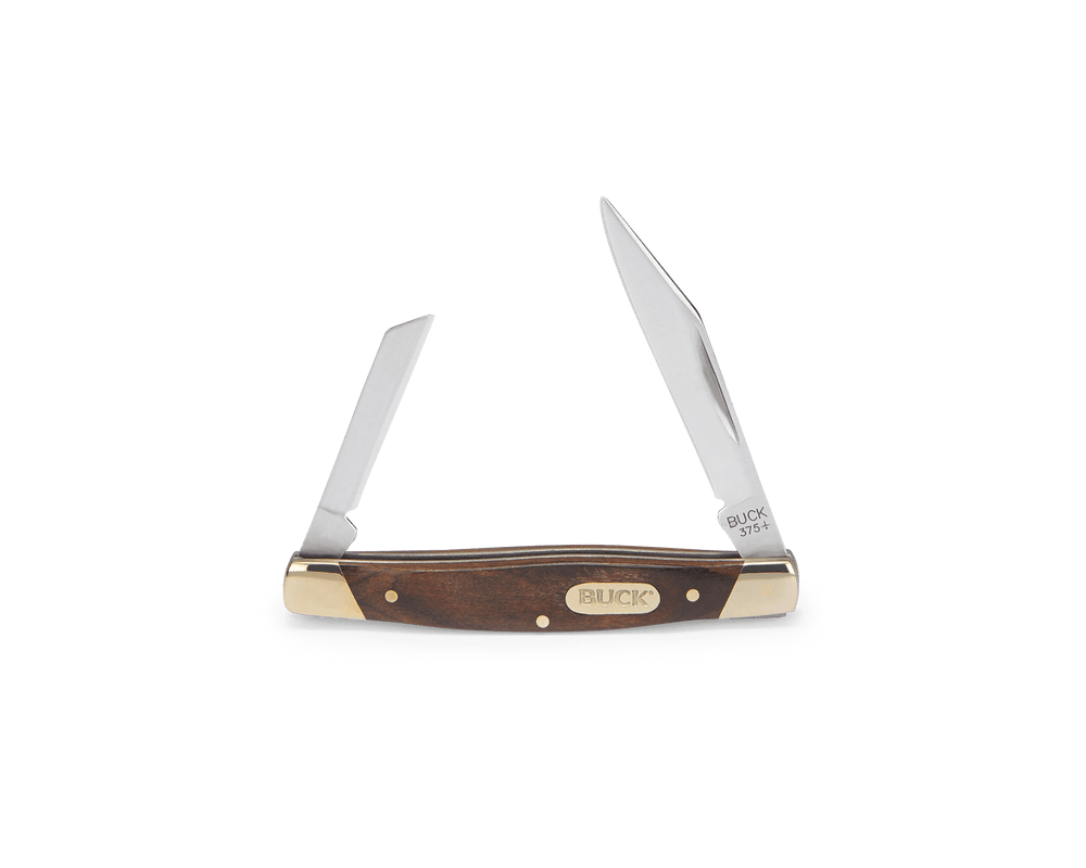 Buck 375 Deuce Woodgrain Folding Pocket Knife – 2-Blade EDC Knife Buck 375 Deuce Woodgrain Folding Pocket Knife – 2-Blade EDC Knife