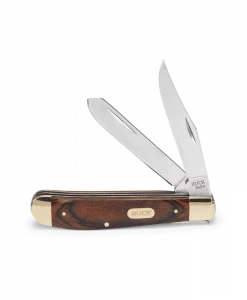Buck Trapper Woodgrain Folding Pocket Knife – Traditional 2-Blade EDC Knife