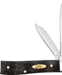 Case Folding Pocket Knife – Black Curly Oak Wood Smooth Handle EDC Knife