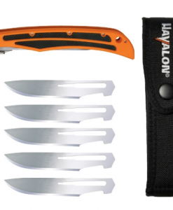 Havalon Baracuta Blaze Knife – Folding Hunting & Skinning Knife with Replaceable Blades
