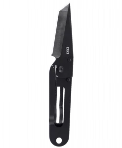 CRKT KISS Silver Folding Pocket Knife – Stainless Steel Frame Lock EDC Knife