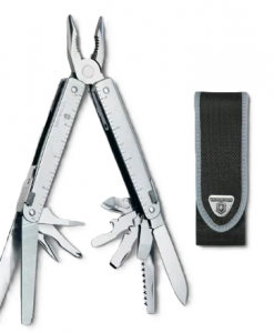 Victorinox SwissTool Multi-Tool with Nylon Pouch – Model 30323 | Stainless Steel Swiss Army Multitool