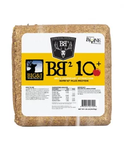 Big & J BB2 10+ Apple Granular Deer Attractant – 10% Protein #BB2-10PLUS-BLK