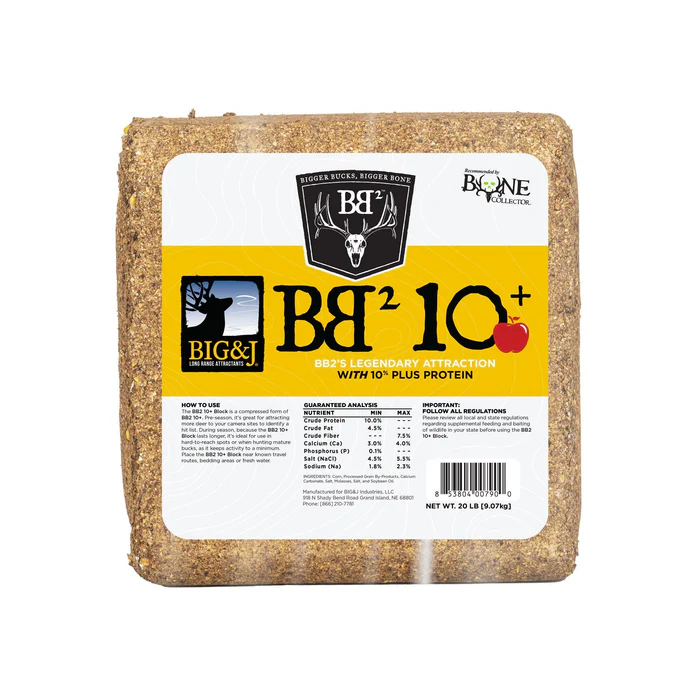 Big & J BB2 10+ Apple Granular Deer Attractant – 10% Protein #BB2-10PLUS-BLK Big & J BB2 10+ Apple Granular Deer Attractant – 10% Protein #BB2-10PLUS-BLK