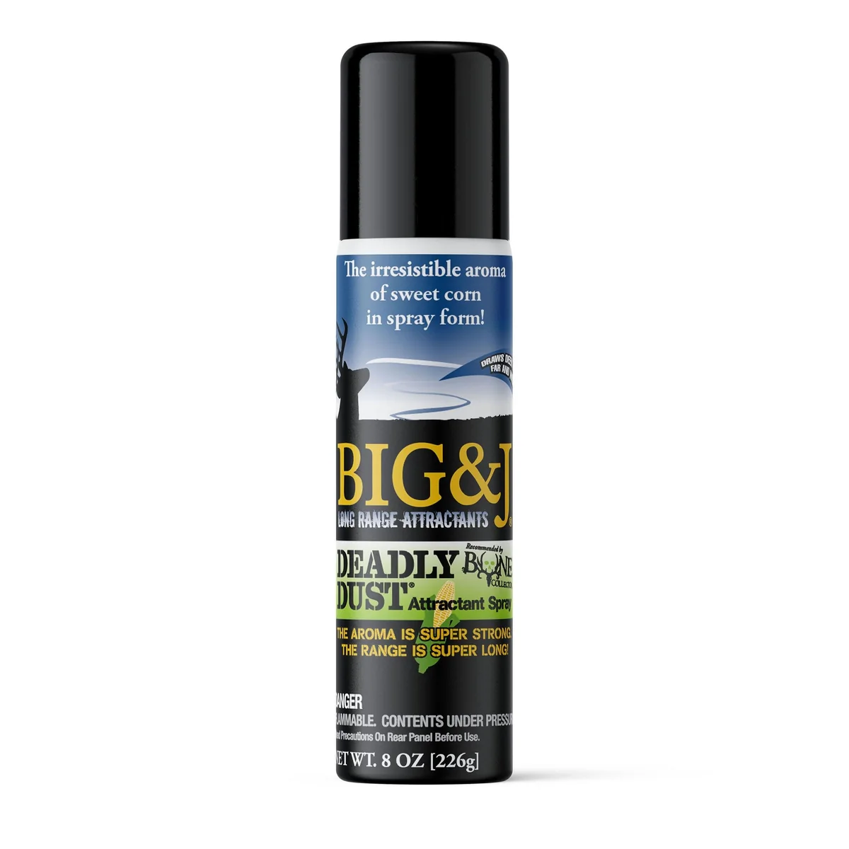 Big & J Deadly Dust Deer Attractant Spray 8oz – Sweet Corn Aroma Big & J Deadly Dust Deer Attractant Spray 8oz – Sweet Corn Aroma