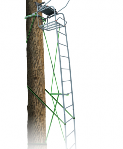 Ol' Man Big Daddy 22' Jaw Climbing Stick Tree Stand - Hunting Deer Ladder Stand
