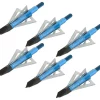Muzzy 100 Grain 4-Blade Broadheads 6 Pack – Fixed Blade Archery Hunting Tips #M209
