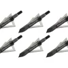 Muzzy 125 Grain 3-Blade Broadheads 6 Pack – Fixed Blade Archery Hunting #M235