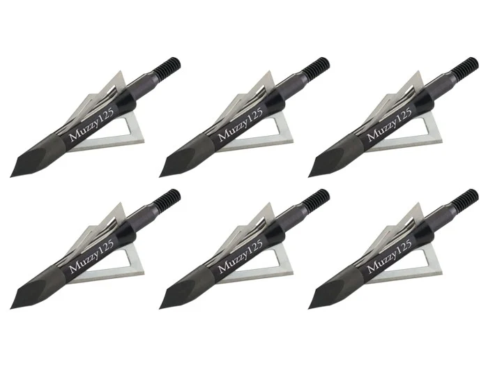 Muzzy 125 Grain 3-Blade Broadheads 6 Pack – Fixed Blade Archery Hunting #M235 Muzzy 125 Grain 3-Blade Broadheads 6 Pack – Fixed Blade Archery Hunting #M235