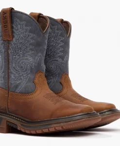 Rocky Big Kids' Ride FLX Western Boot – 8" Full-Grain Leather