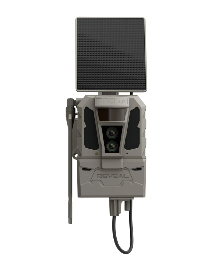 RV-XPS-V4 Tactacam Reveal Pro 4.0 Cellular Trail Camera with Solar Panel – 4K Photo, No-Glow IR, GPS, LTE Multi-Carrier