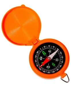 Allen Pocket Compass with Lid – Luminous Dial, Orange #E487