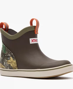 XTRATUF Big Kids' Ankle Deck Boot – Realtree Camo, 100% Waterproof