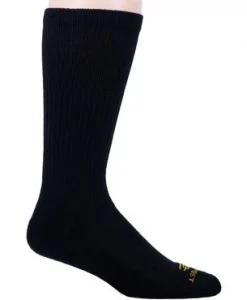 Dan Post Men's Crew Lite Socks – Black, Cotton/Nylon, 2-Pair Pack