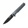 Bear & Son Edge 4¾" Dark Gray Aluminum Assisted Opener – Black Blade