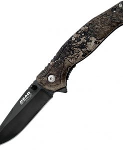 Bear & Son Bear Edge Brisk 2.0 4½" Assisted Knife – True Timber Camo