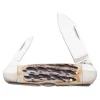 Bear & Son Piranha 4" Lockback Knife – Genuine India Stag Bone