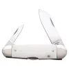 Bear & Son Piranha 4" Lockback Knife – White Smooth Bone
