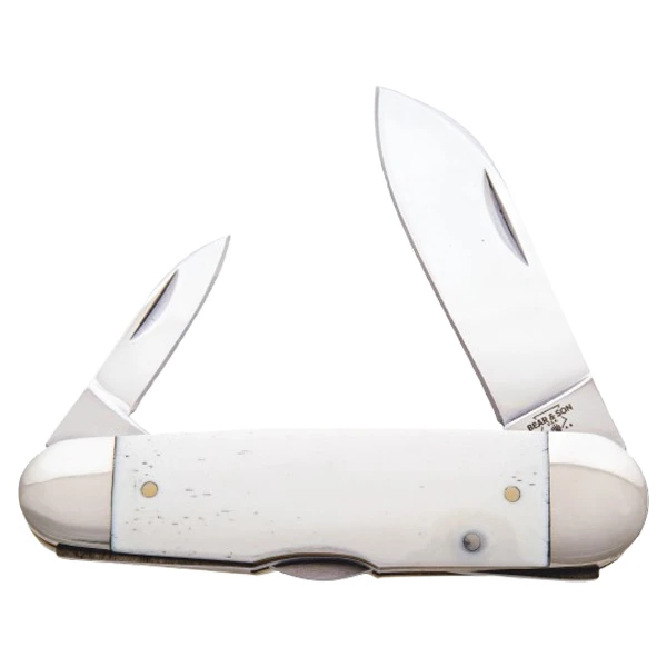 Bear & Son Piranha 4" Lockback Knife – White Smooth Bone Bear & Son Piranha 4" Lockback Knife – White Smooth Bone