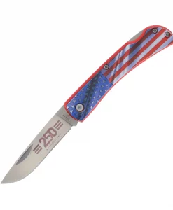 Bear & Son Farmhand Lockback Knife – 250th USA Anniversary, Red Flag