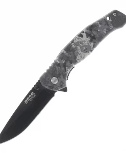 Bear & Son Bear Edge Brisk 2.0 Assisted Knife – Midnight Camo, Black Blade