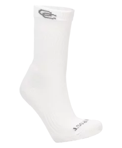Dan Post Men's Crew Lite Socks – White, Anti-Microbial, 2-Pair Pack