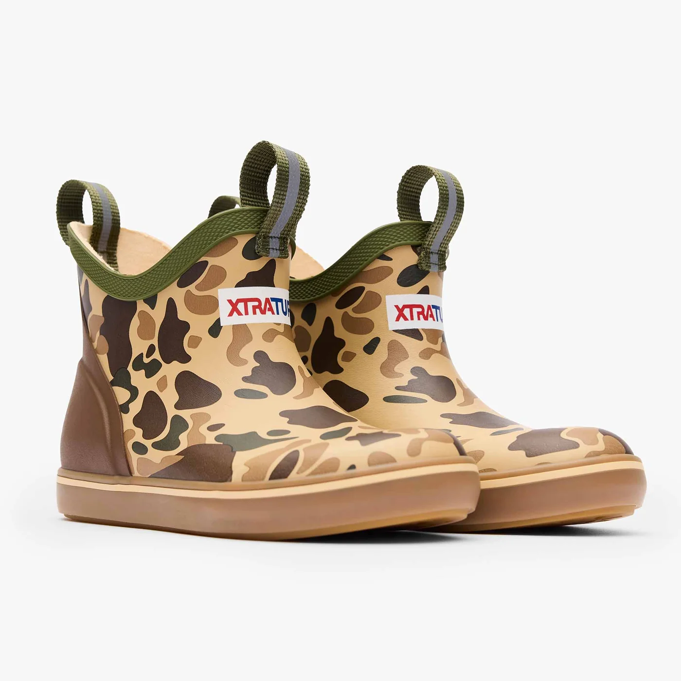 XTRATUF Kids' Ankle Deck Boot Sport, Duck Camo – 100% Waterproof XTRATUF Kids' Ankle Deck Boot Sport, Duck Camo – 100% Waterproof