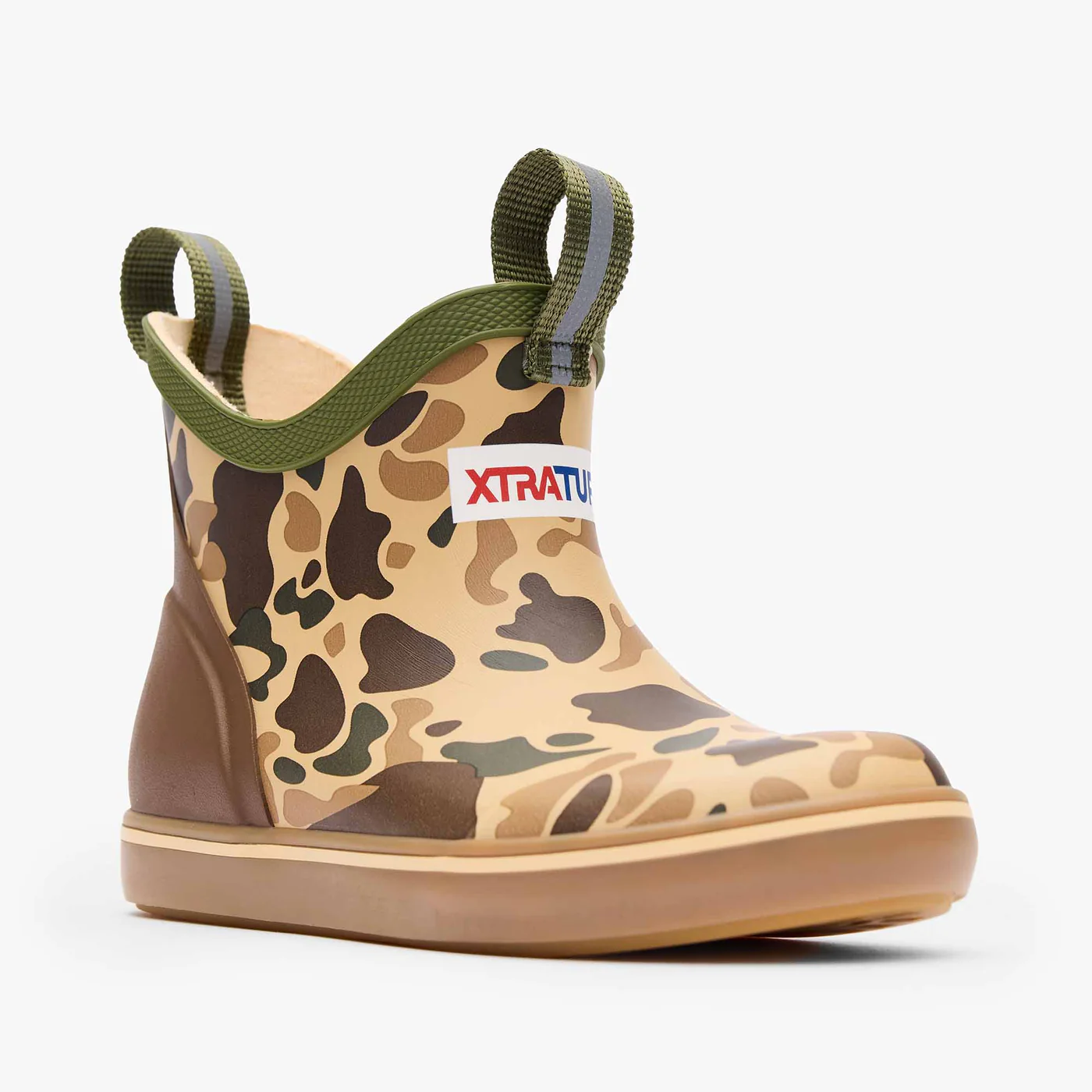 XTRATUF Kids' Ankle Deck Boot Sport, Duck Camo – 100% Waterproof XTRATUF Kids' Ankle Deck Boot Sport, Duck Camo – 100% Waterproof